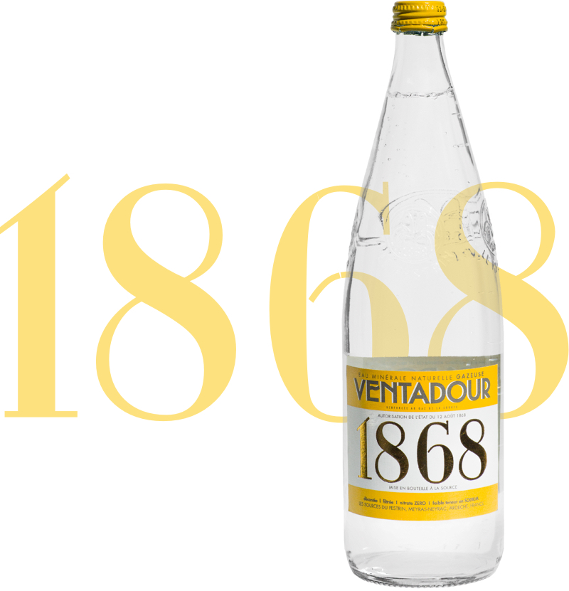 Eau minerale naturelle gazeuse - ventadour - Pestrin - ventadour