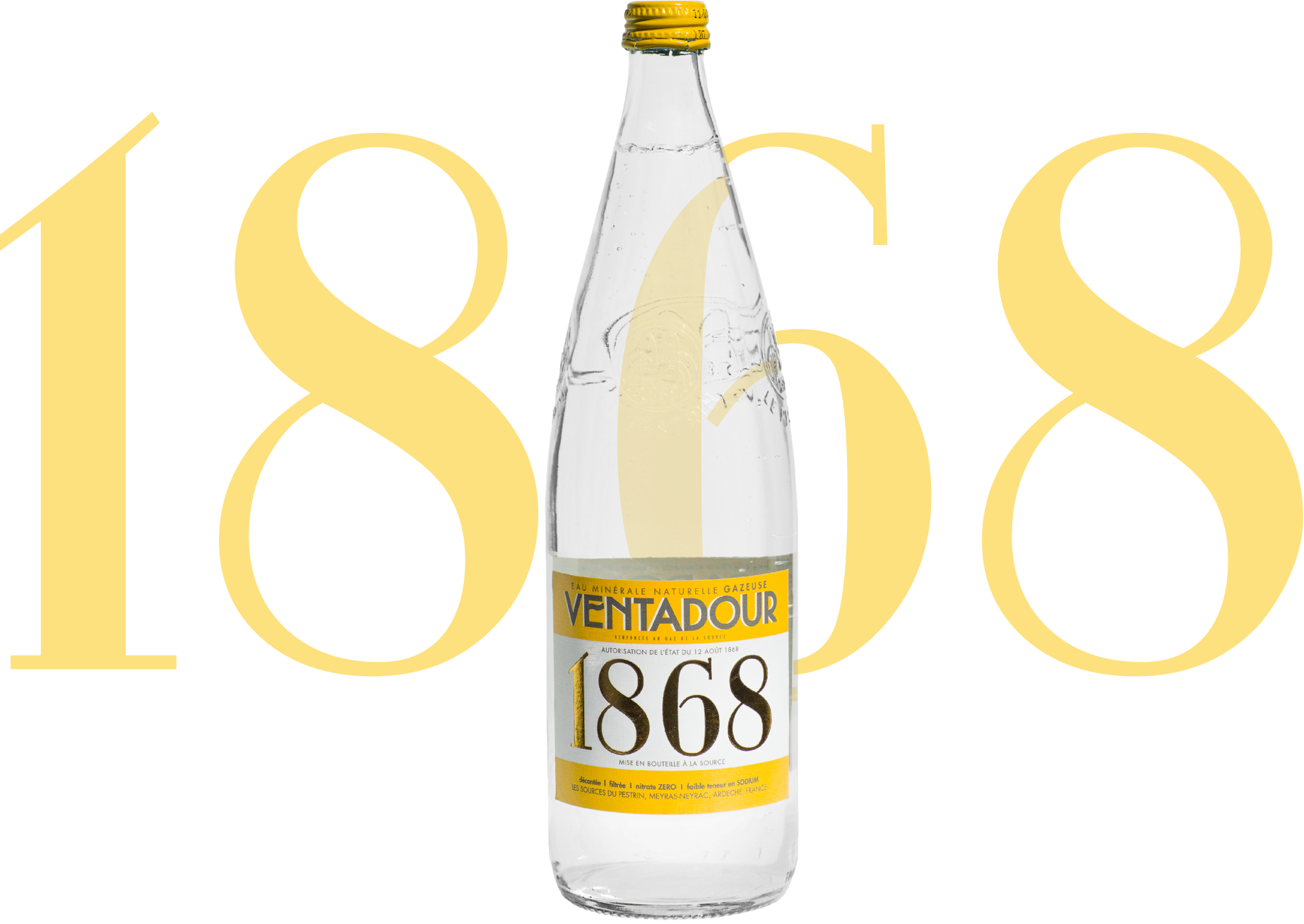 Eau minerale naturelle gazeuse - ventadour - Pestrin - ventadour